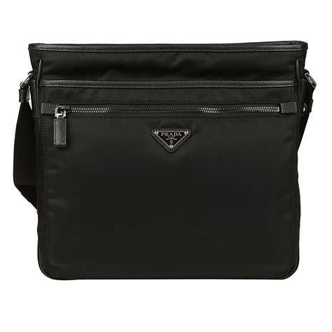 prada mens black leather shoulder bag|small black Prada shoulder bag.